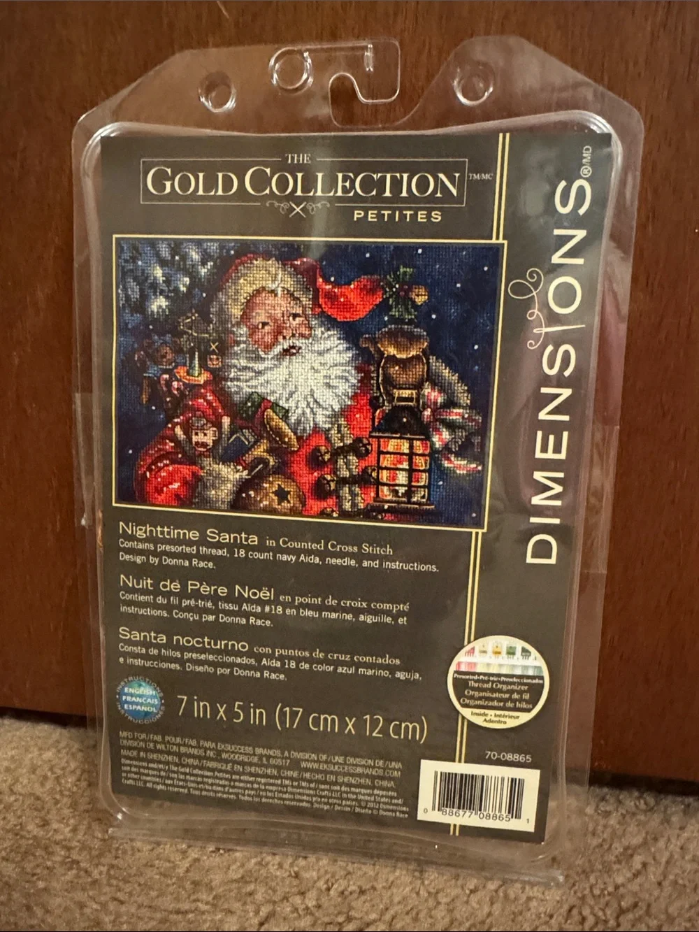 VTG Dimensions The Gold Collection Petites cross stitch “Nighttime Santa” kit